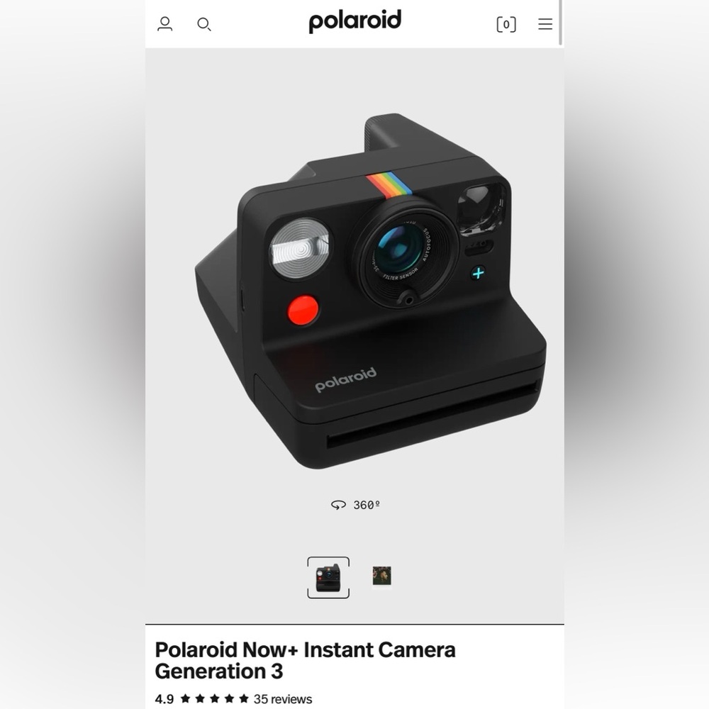 Polaroid NOW+ Instant Film Camera 3rd Gen (+ travel case, charging cable)